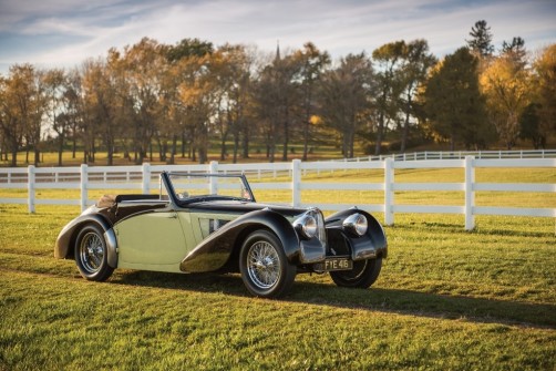 Bei RM Sotheby's versteigert: Bugatti Type 57 S Cabriolet (1937) für 7,7 Millionen Dollar (6,551 Mio. Euro).  Foto: Auto-Medienportal.Net/Sotheby's/Darin Schnabel