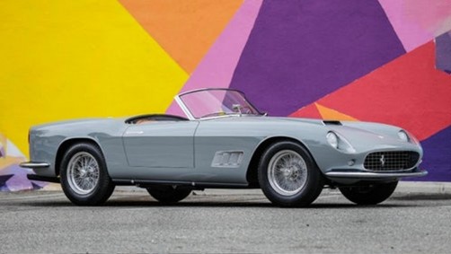 2019 in Monterey versteigert: 1958er Ferrari 250 California Spider mit langem Radstand, 8 920 000 Euro.  Foto: Auto-Medienportal.Net/Gooding & Company