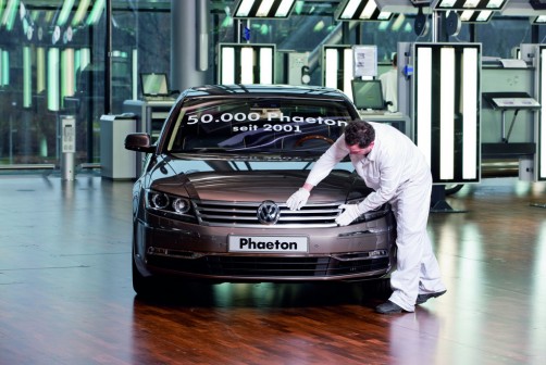Fertigung des Volkswagen Phaeton in der Gläsernen Manufaktur in Dresden.  Foto: Auto-Medienportal.Net/Volkswagen