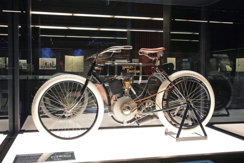 Die erste Harley-Davidson mit Ein-Zylinder-Motor (1903).  Foto: Auto-Medienportal.Net/Harley-Davidson