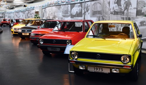 25 Jahre Automuseum Volkswagen: Eine Blick auf die Golf-Ahnenreihe.  Foto: Auto-Medienportal.Net