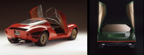 Alfa Romeo Tipo 33 Stradale (1967) und Carabo (1968).  Foto: Auto-Medienportal.Net/FCA