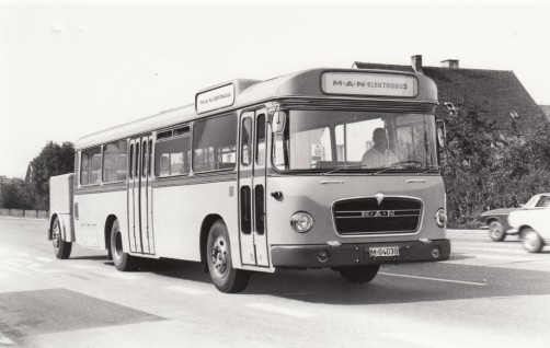 Der erste MAN-Elektrobus 750 HO-M10 E (1971–1974) konnte 99 Fahrgäste befördern und hatte eine Reichweite von 50 Kilometern.  Foto: Auto-Medienportal.Net/MAN