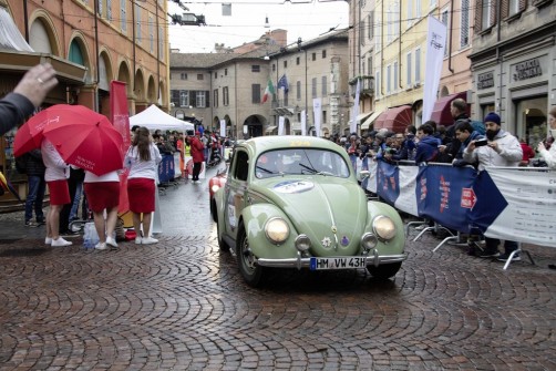 Zwischenstop in Modena auf der Mille Miglia 2019.  Foto: Auto-Medienportal.Net/Volkswagen